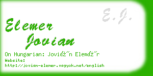 elemer jovian business card